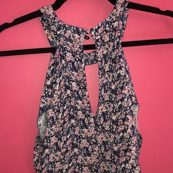 Navy blue floral romper - Picture 4 of 4